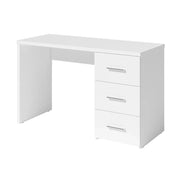 Scrivania LUNIS bianca – 3 ampi cassetti – Design minimalista e ampio spazio di archiviazione
