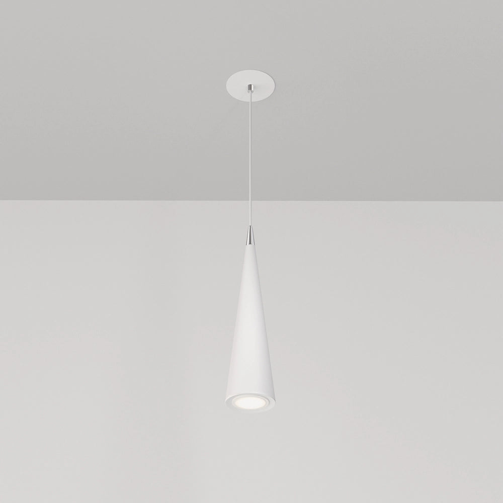 Lampadario A Sospensione Moderno Nevill Metallo Bianco 1 Luce Gu10 40W