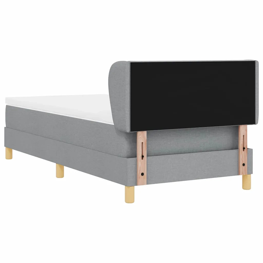 Letto a molle con materasso Grigio chiaro 90 x 200 cm Tessuto 3340255