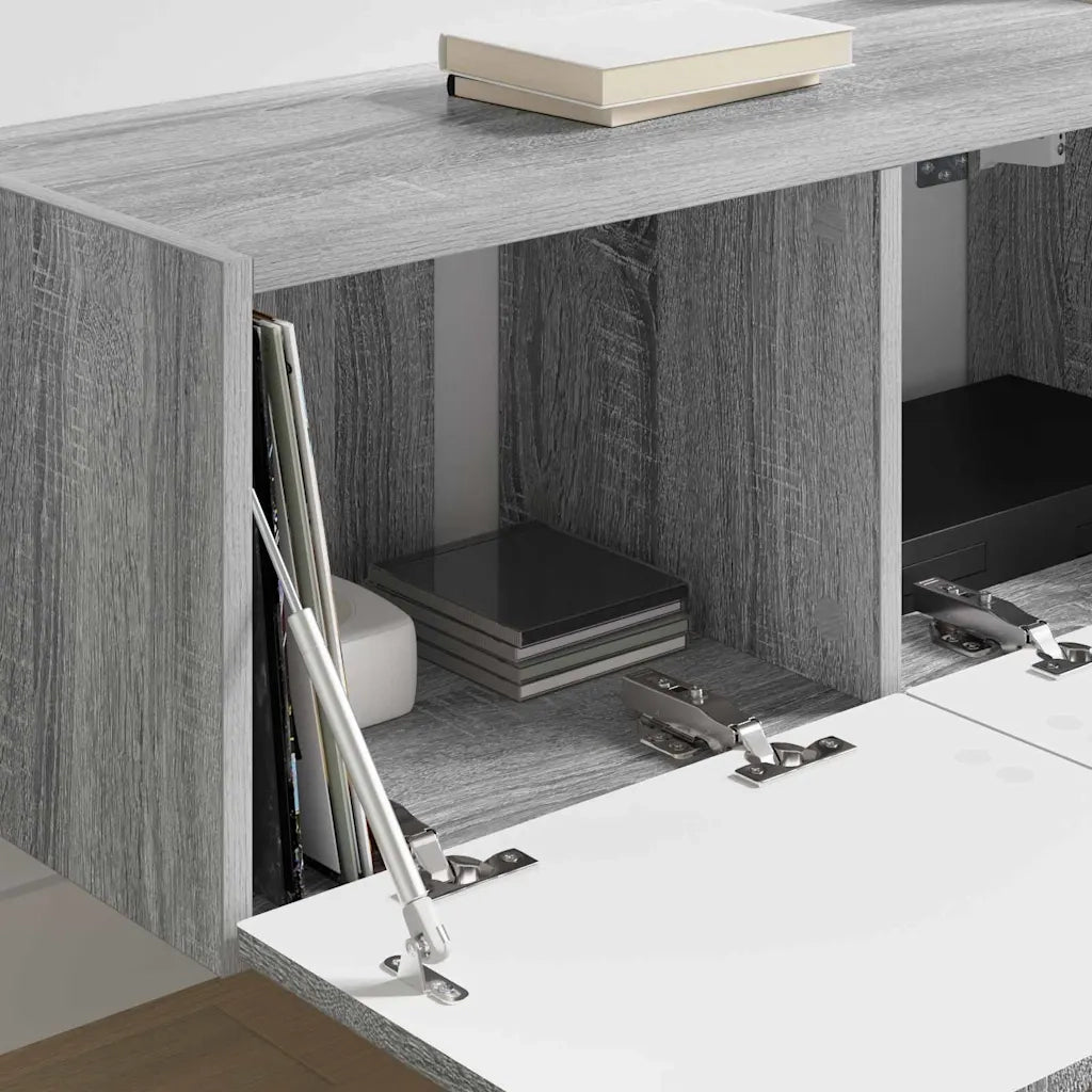 Mobile TV da parete 2 pcs Grigio Sonoma 78,5 x 31 x 29,5 cm