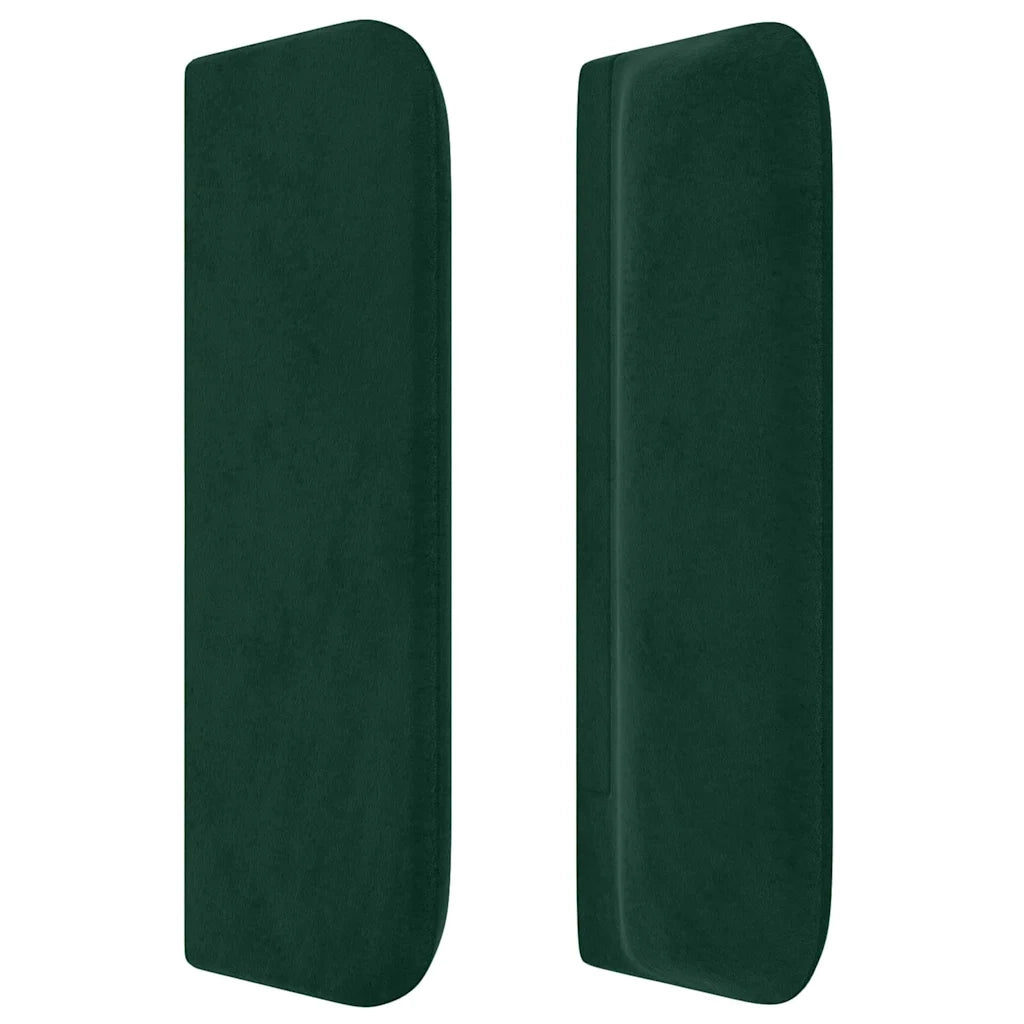 Testiera ad Orecchio Verde Scuro 147x16x78/88 cm in Velluto