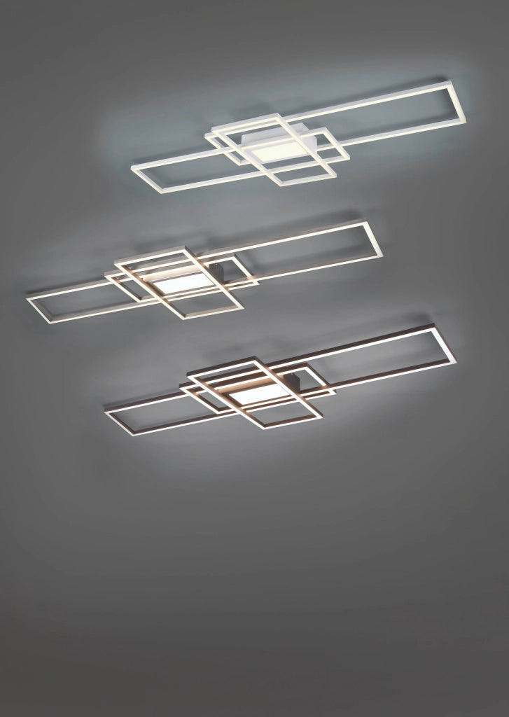 Plafoniera da Interno a LED in Metallo Nickel Opaco