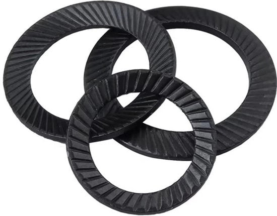 Ferritoie antiscivolo in acciaio di carbonio - 9 pezzi - M20x30mm - Ferritoie per connessioni sicure - Per viti e bulloni