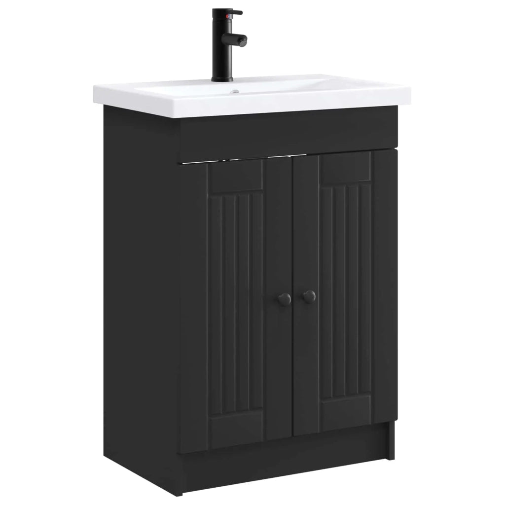 Set di mobili per il bagno Nero 78,5 x 37,5 x 81 cm 3404195