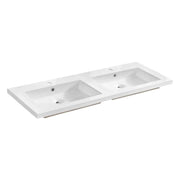 Lavabo da incasso ELIO 120 cm doppio lavabo in ceramica bianco lucido design