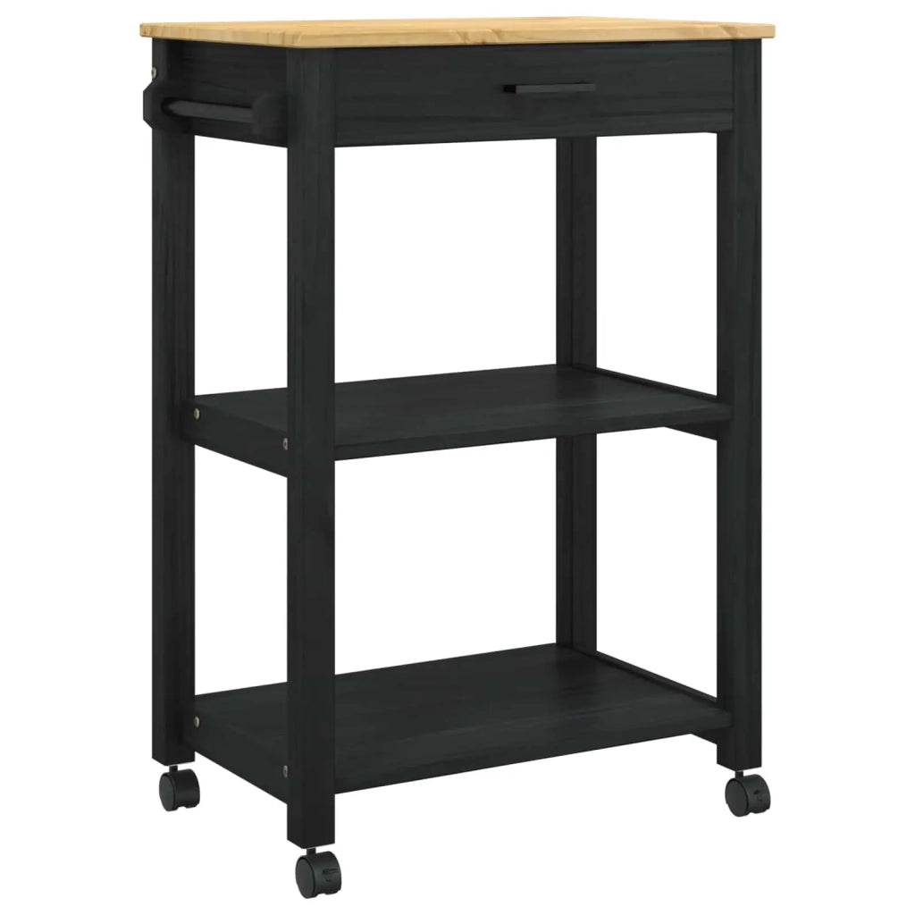 Carrello da Cucina MONZA Nero 60 x 40 x 88,5 cm CFW7382087