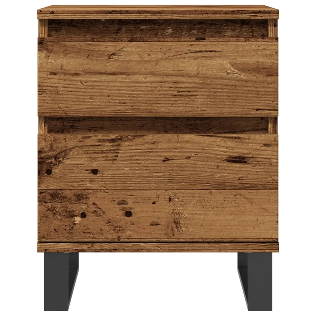 Comodini 2pz Legno Antico 40x35x50 cm in Legno Multistrato 857437