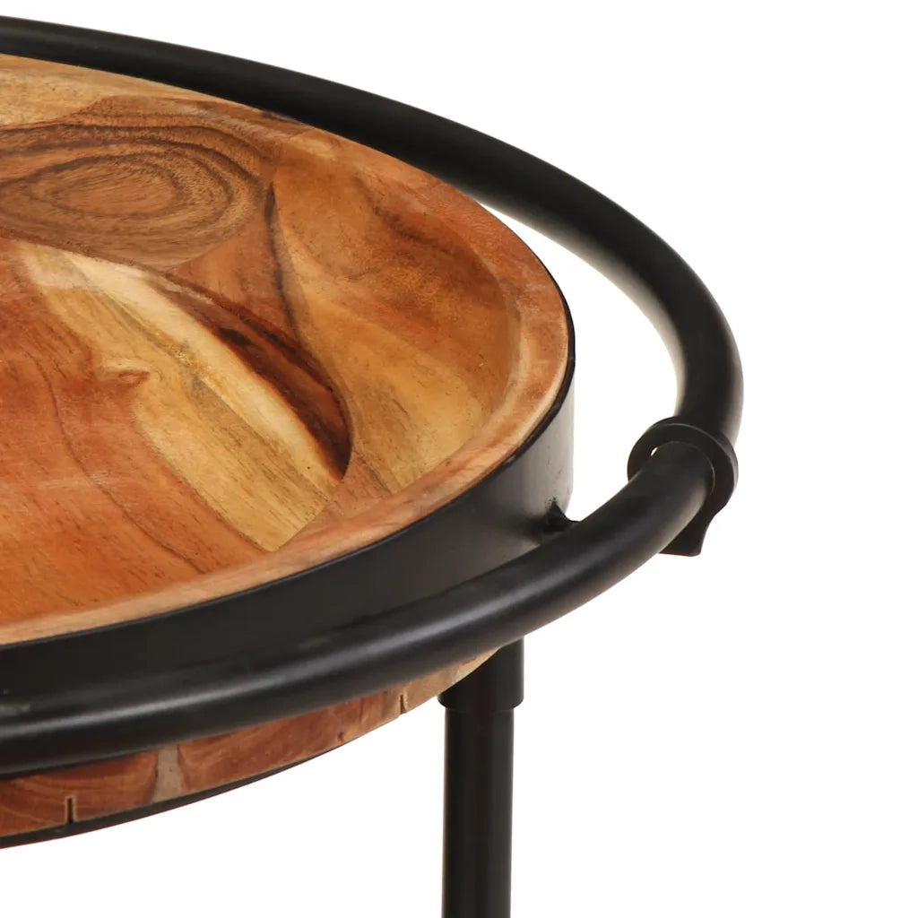 vidaXL Set Tavolino 2 pz in Legno Massello di Acacia