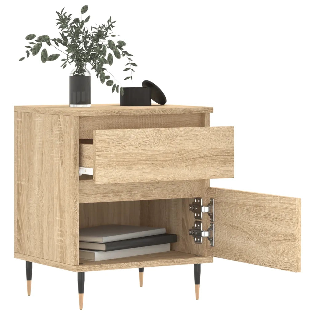 Comodino | Armadio da Notte | Mobiletto da notte Rovere Sonoma 40x35x50 cm in Legno Multistrato