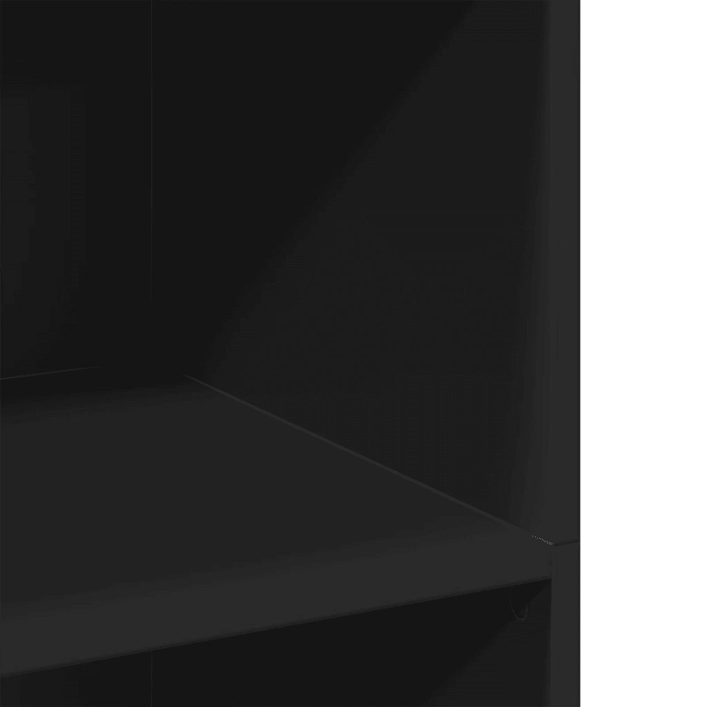 Credenza Nera 70x41x124 cm in Legno Multistrato 846405