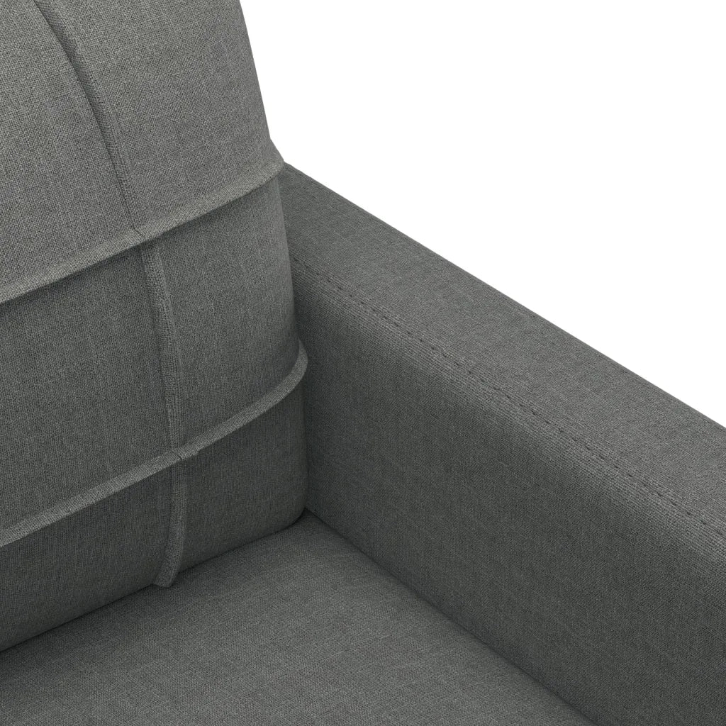 Set di Divani 3 pz con Cuscini Grigio Scuro in Tessuto 3201259