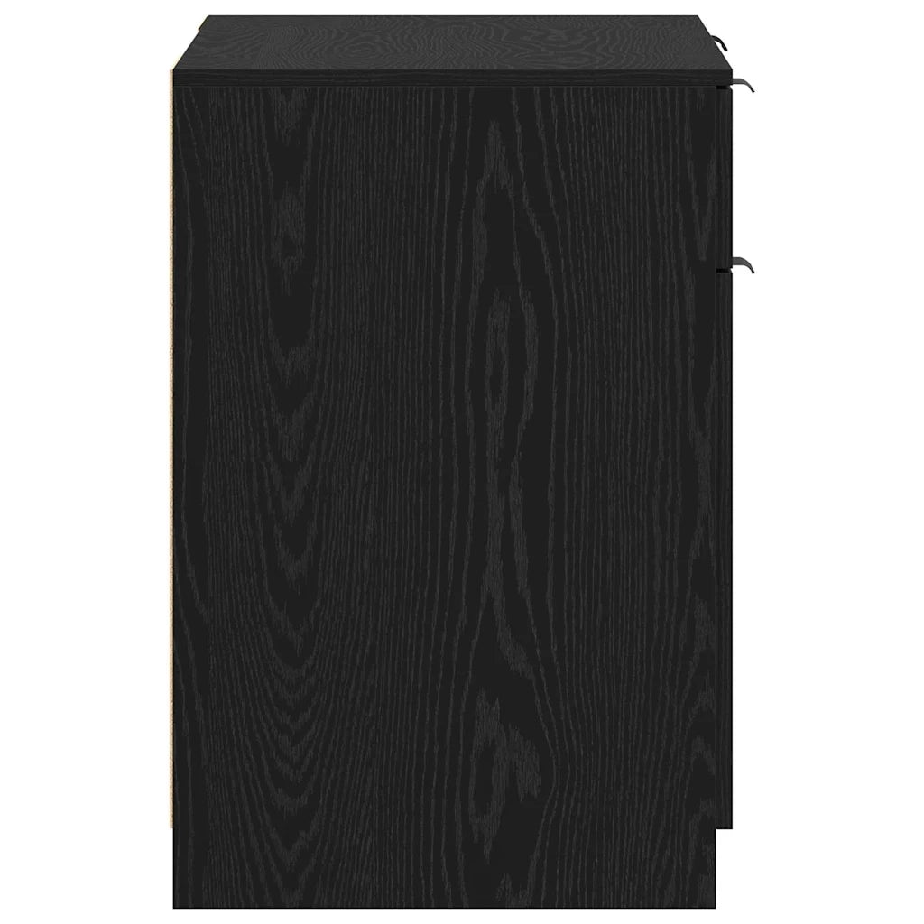 vidaXL Scrivania Rovere nero 133 x 50 x 75 cm Legno multistrato
