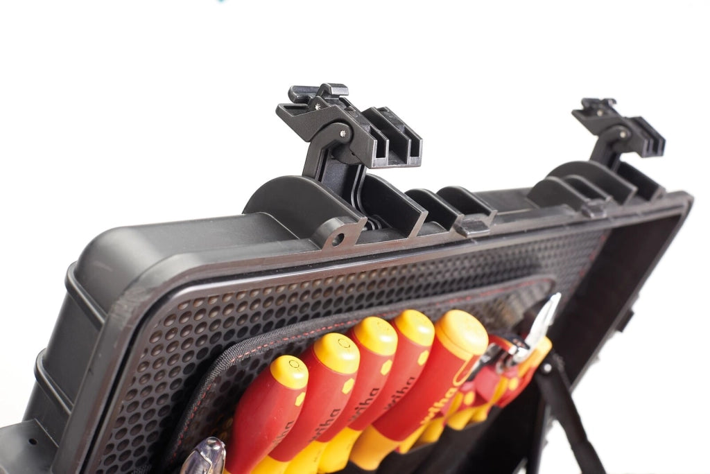 Wiha 9300704 Competence XXL II Set Attrezzi per Elettricista 115 pz VDE Isolati 1000 V AC con Valigetta in Plastica Robusta e Ammortizzatori a Gas colore Nero