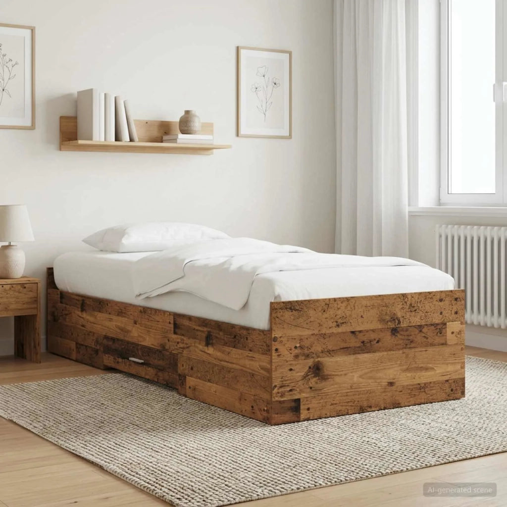 Telaio del letto con storage Legno antico 80 x 200 cm 3429504