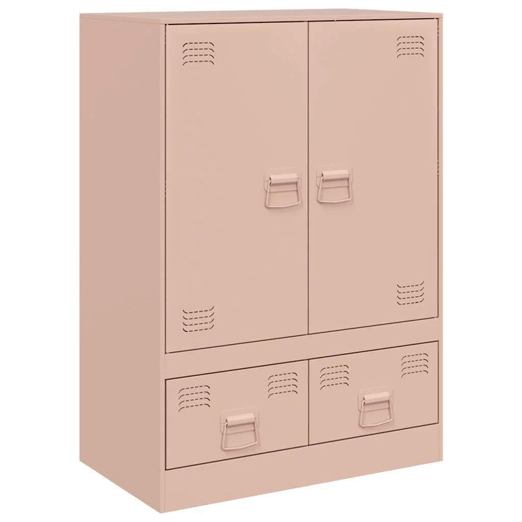 Credenza cassettiera cassettiera mobile contenitore organizer cucina soggiorno soggiorno alta 67 x 39 x 95 cm acciaio Rosa 02_0035157
