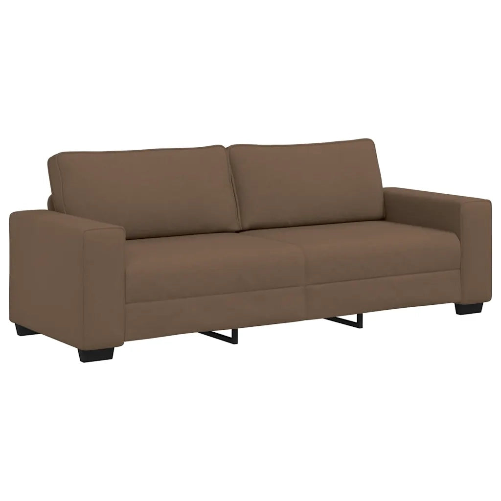 Divano a 3 Posti Marrone 220x77x82 cm in Tessuto 4105180