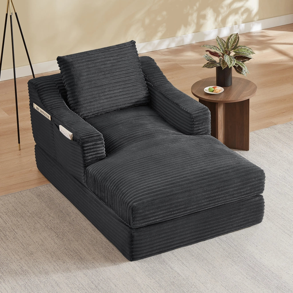 POLTRONA lounge chair 32x32x112 cm velluto a coste grigio scuro