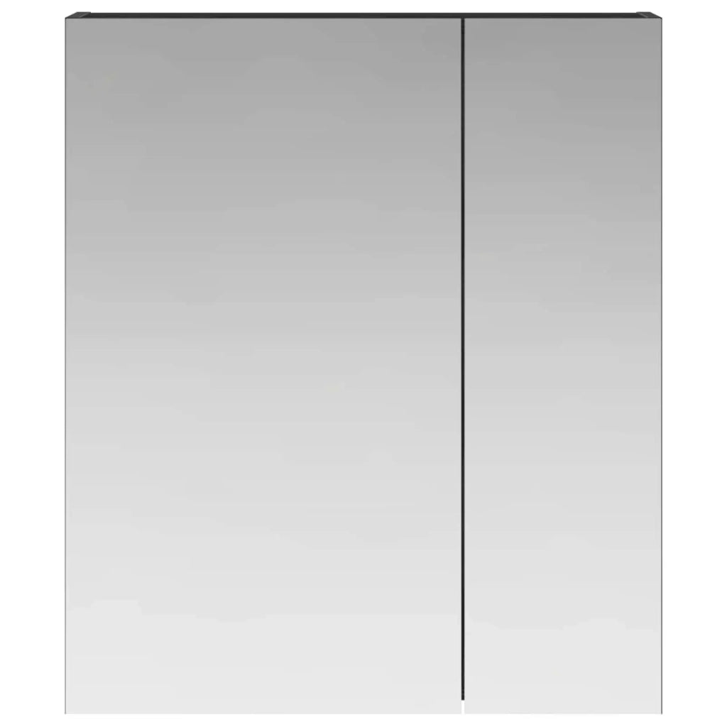Mobiletto per specchio da bagno Rovere Nero 60 x 14,5 x 70 cm 889056