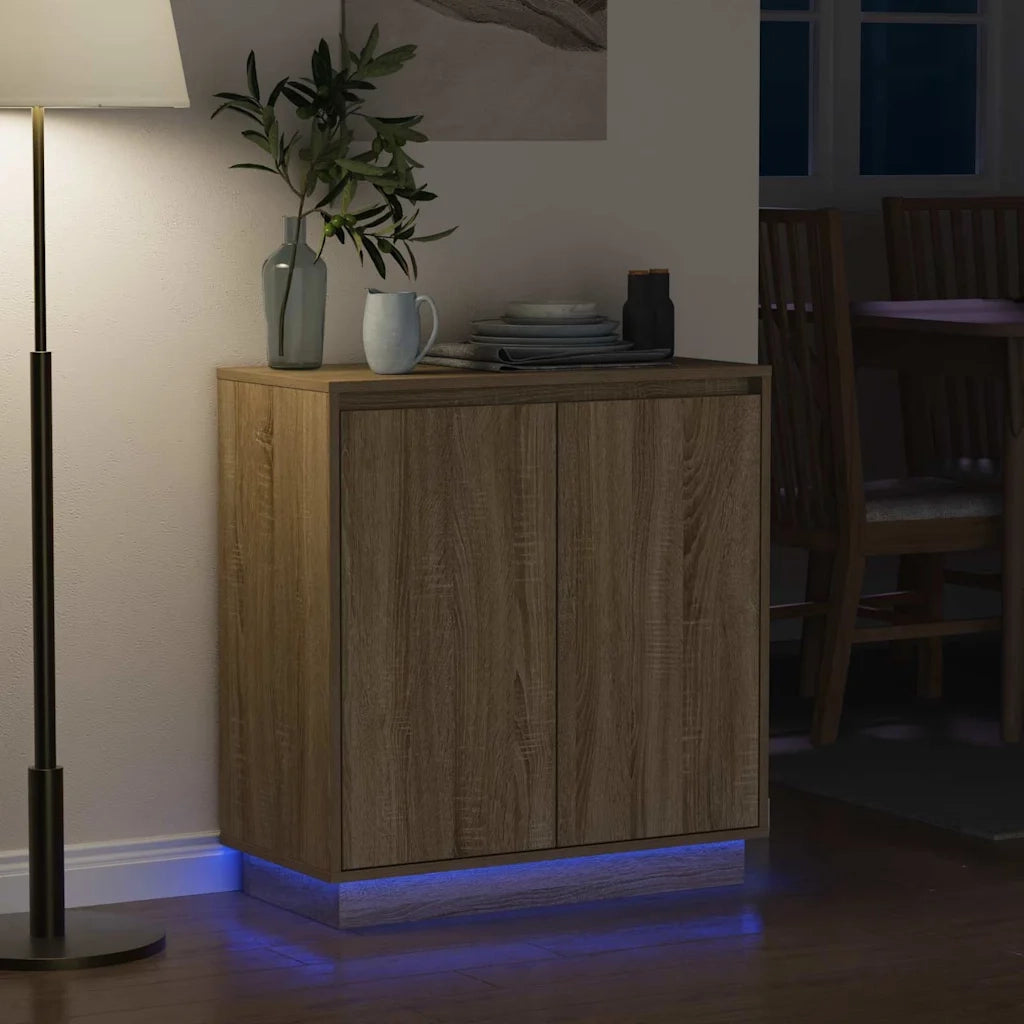 Credenza | Madia LED per Rovere Sonoma 71 x 34,5 x 75 cm