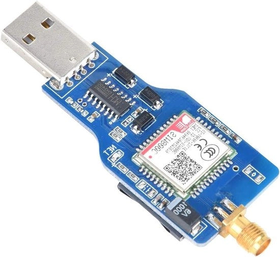 Modulo di trasmissione GSM via Bluetooth USB per SIM800C con banda 850/900/1800/1900MHz per invio e ricezione di SMS