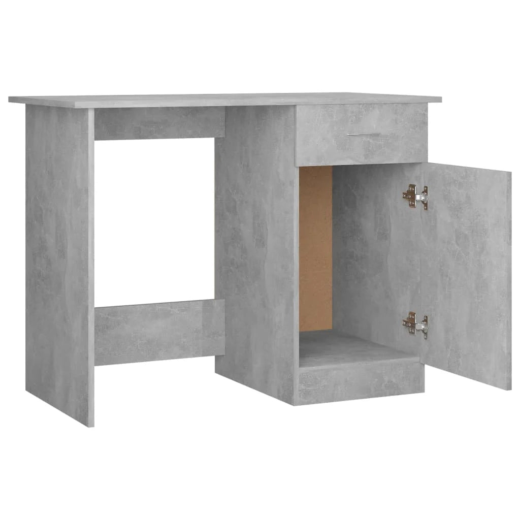 Scrivania tavolo postazione di lavoro mobile per computer studio 100 x 50 x 76 cm legno ingegnerizzato grigio 02_0023828