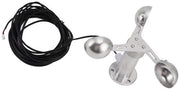 Anemometro Velocità del Vento Sensore 3 Cup Velocità del Vento Anemometro 0-3,8V per Centrali Elettriche Monitoraggio Meteorologico - Lega di Alluminio