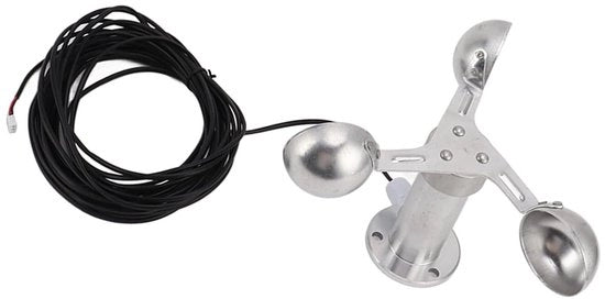 Anemometro Velocità del Vento Sensore 3 Cup Velocità del Vento Anemometro 0-3,8V per Centrali Elettriche Monitoraggio Meteorologico - Lega di Alluminio
