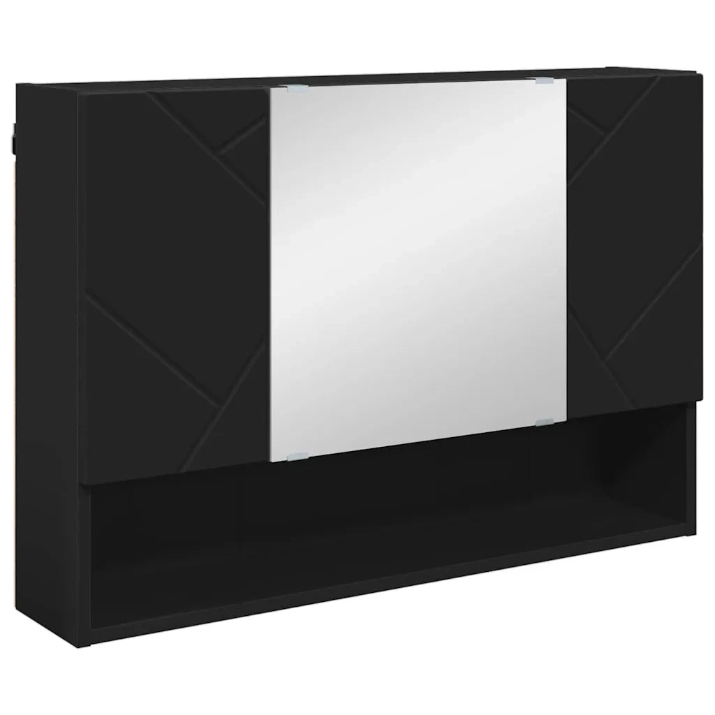 vidaXL Set di mobili per il bagno 5 pcs Nero 30 x 35 x 192 cm