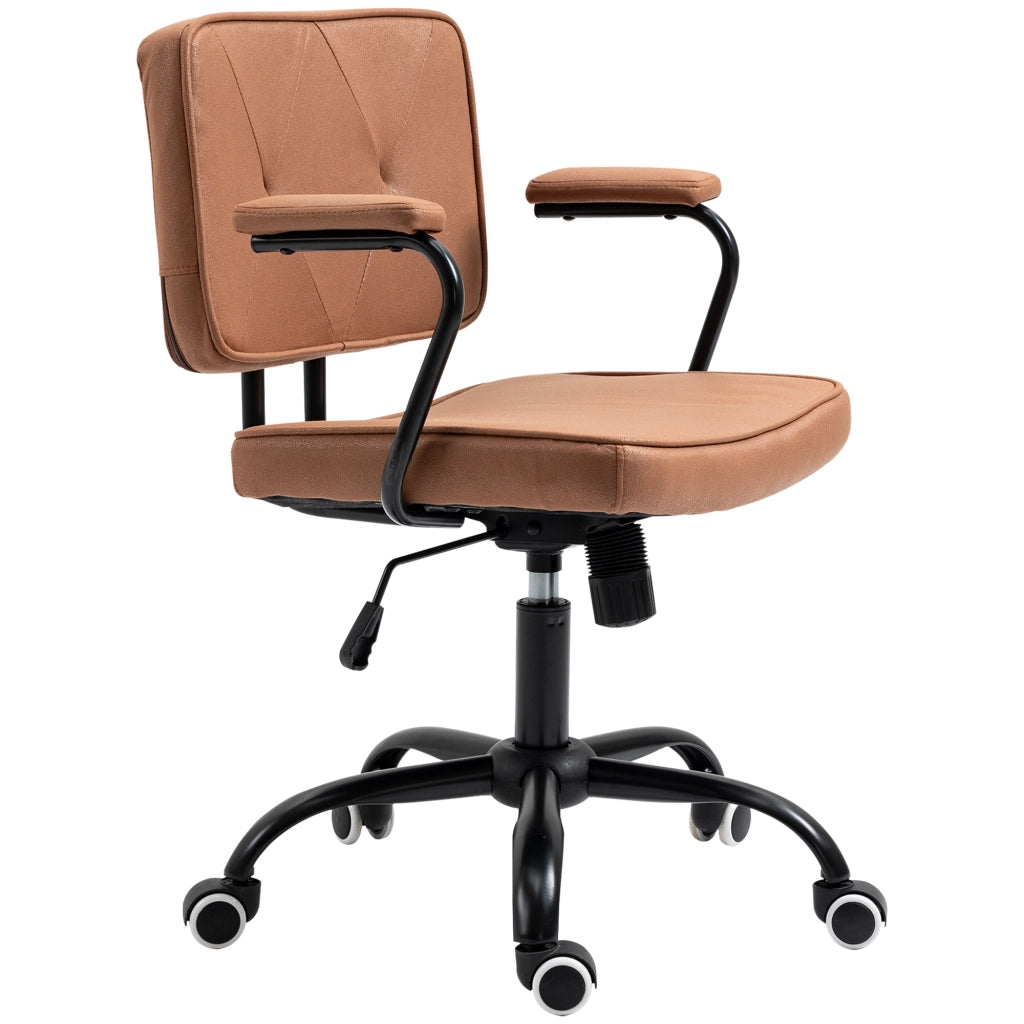 Sedia da ufficio con rotelle regolabile in altezza ¨C zephmum ¨C marrone 61x58x82-91 cm