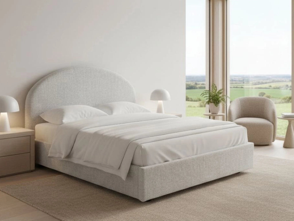 Letto Matrimoniale Archivio, Letto Matrimoniale Sfoderabile Made in Italy, Bianco
