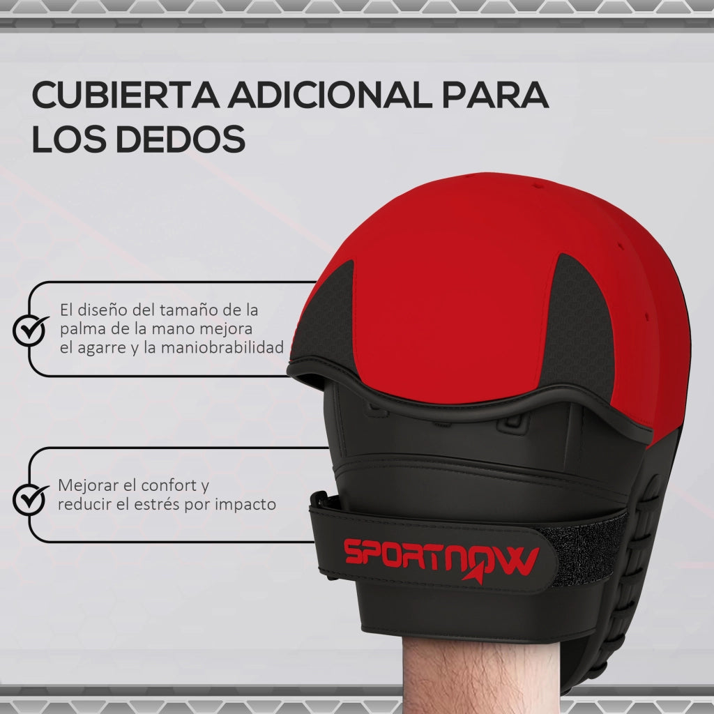 Guantoni da Boxe Curvi per Allenamento ¨C zephmum ¨C Rosso