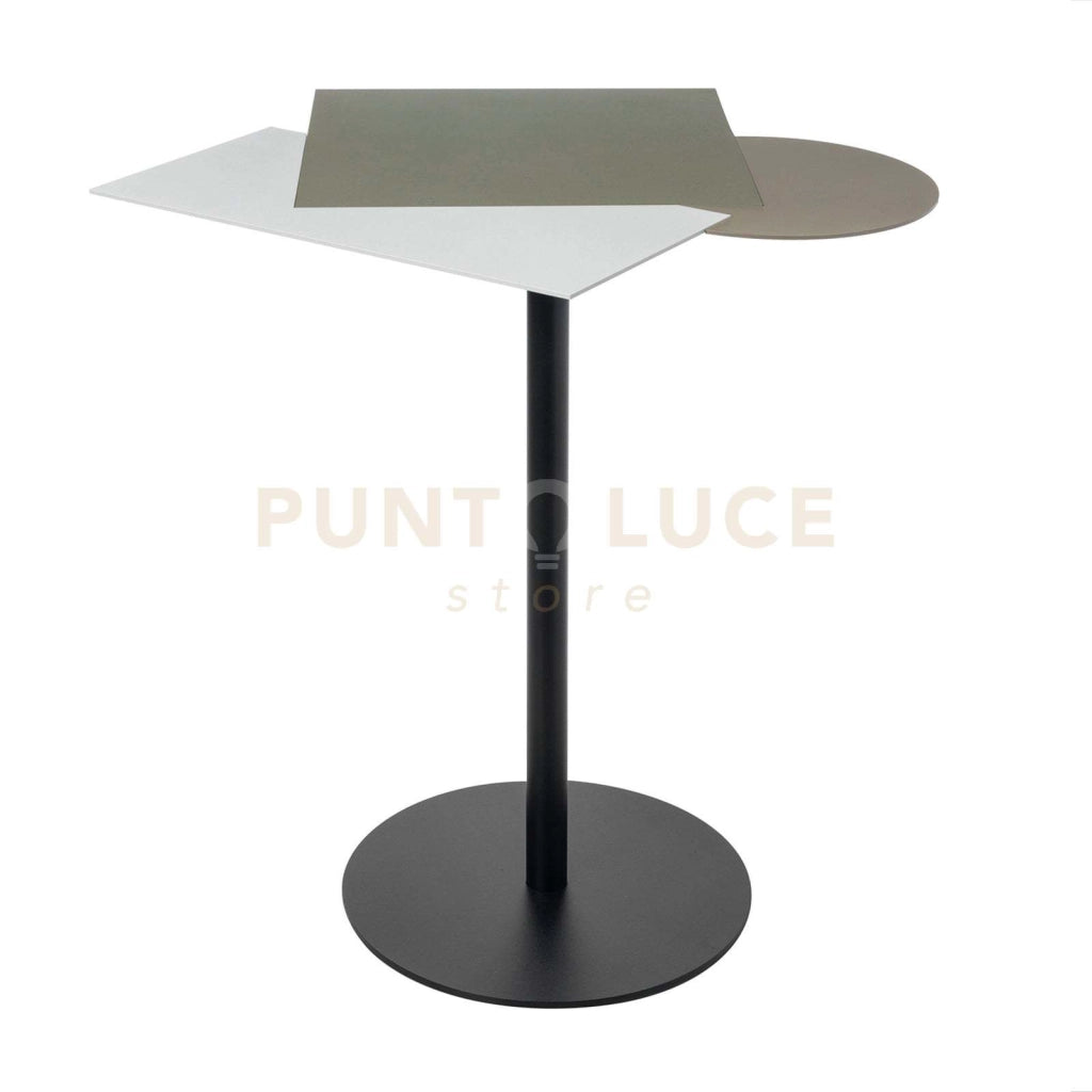 tavolino da caffe kandy Base nera ,bianco marmo ,giada ,sabbia in Ferro 55x44Px55Hcm