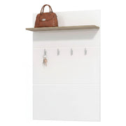 Montese, Appendiabiti set Fissaggio a Muro Incluso, 114h cm Bianco
