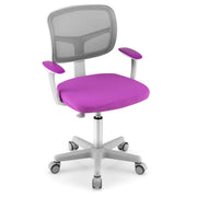 Sedia da ufficio per bambini regolabile in altezza 54 x 50 x 80-91,5 cm con regolazione ergonomica della postura stile contemporaneo PVC viola 20_0011126