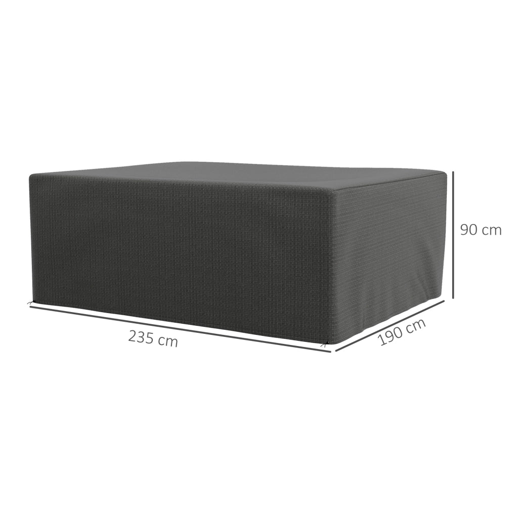 Copertura da esterno per divano da giardino ¨C zephmum ¨C 235x190x90 cm grigio