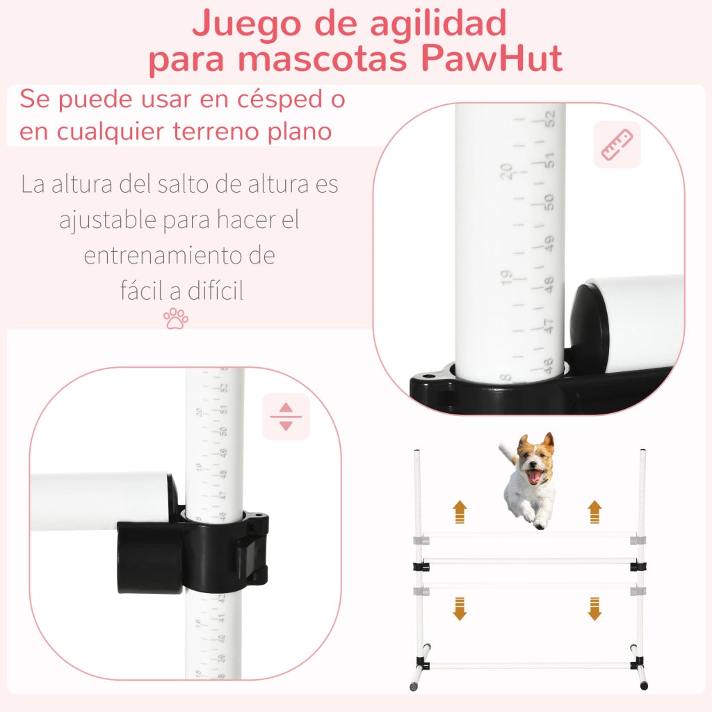 Set Agilit¨¤ per Cani 4 Pezzi ¨C zephmum ¨C Bianco 99x65x94 cm