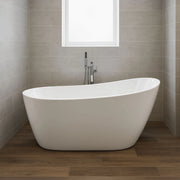 Vasca da bagno freestanding ovale acrilico bianco lucido 3 misure h 72 cm *** misure l150xh72xp80, confezione 1