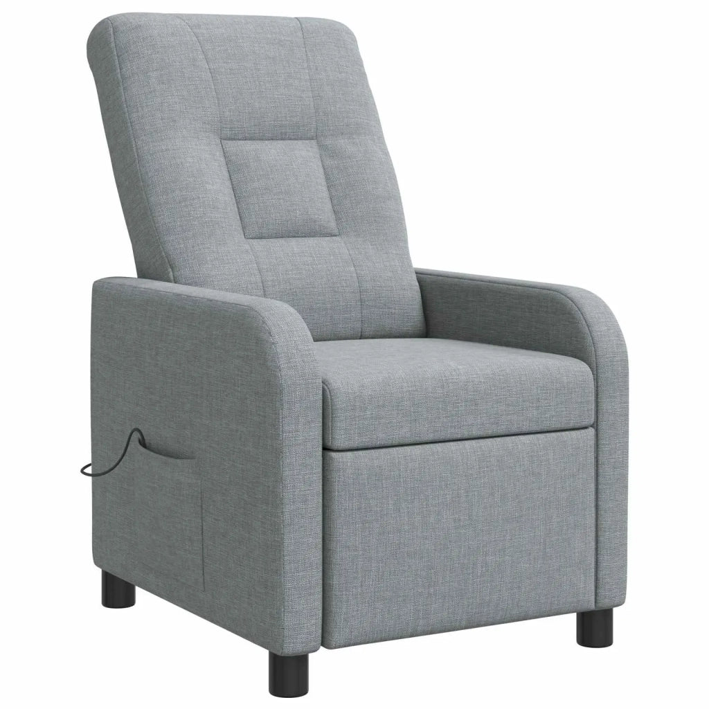Divano Sedia-Poltrona Massaggiante Grigio Chiaro Tessuto 828416