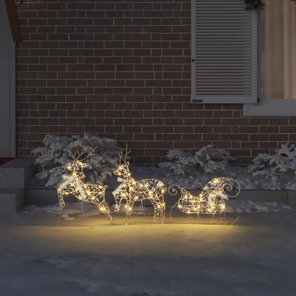 Renne LED con 60 LED 3 pcs Bianco caldo PET