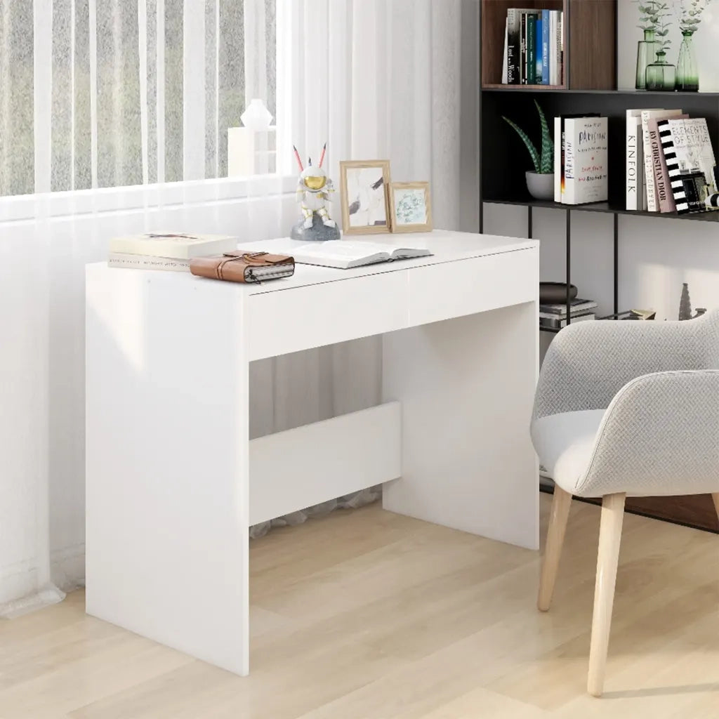 Scrivania | Tavolo da Ufficio Bianca 101x50x76,5 cm in Truciolato