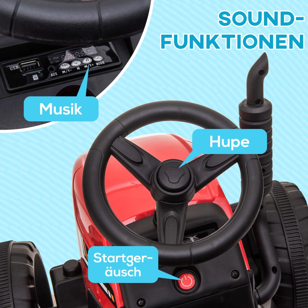 Auto Elettrica per Bambini con Telecomando ¨C Xylo ¨C Rosso e Nero