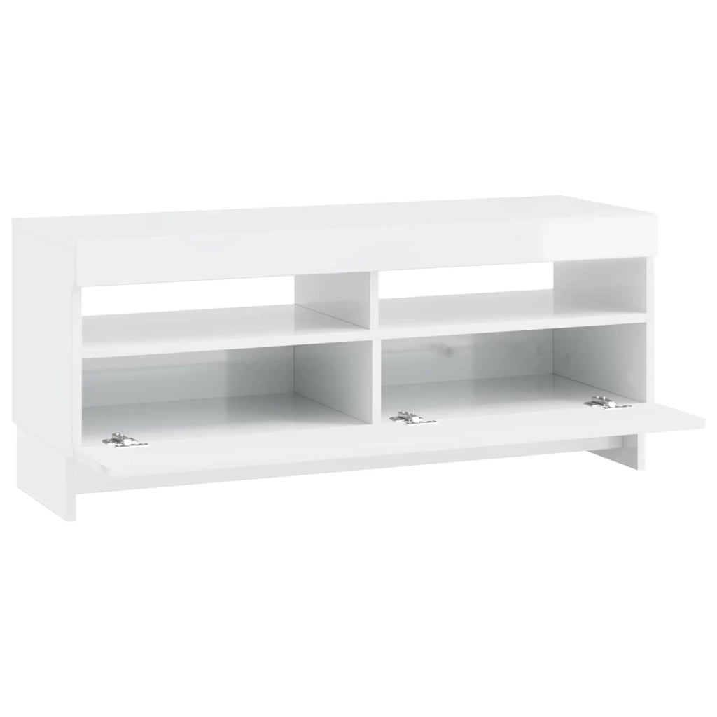 Mobile TV LED Bianco Lucido Legno ingegnerizzato 896109