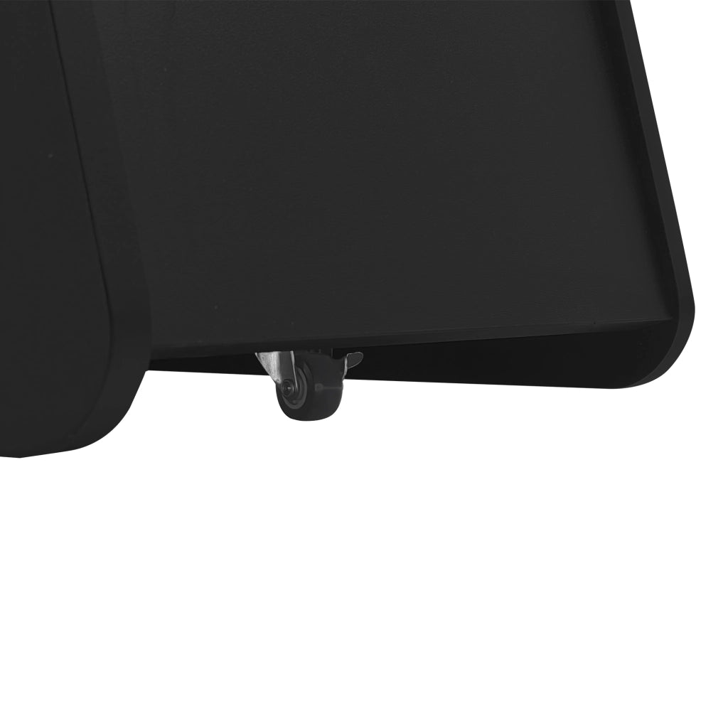 Carrello Comodino ¨C MINIMAL ¨C Nero, Rotondo, con Ruote, 81x33x51,5 cm
