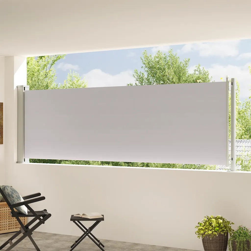 Tenda Laterale Retrattile per Patio 117x614 cm Grigia 317950