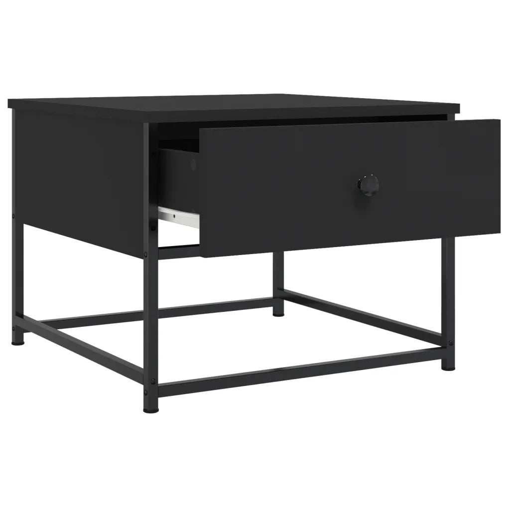 Tavolino da Salotto-Tavolino da soggiorno-Tavolo Nero 51x51x40 cm in Legno Multistrato