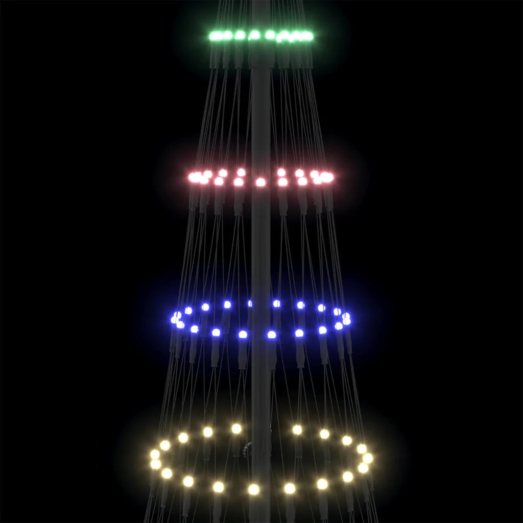 Albero di Natale LED con 230 LED Multicolore 184.5 cm Metallo 42018782