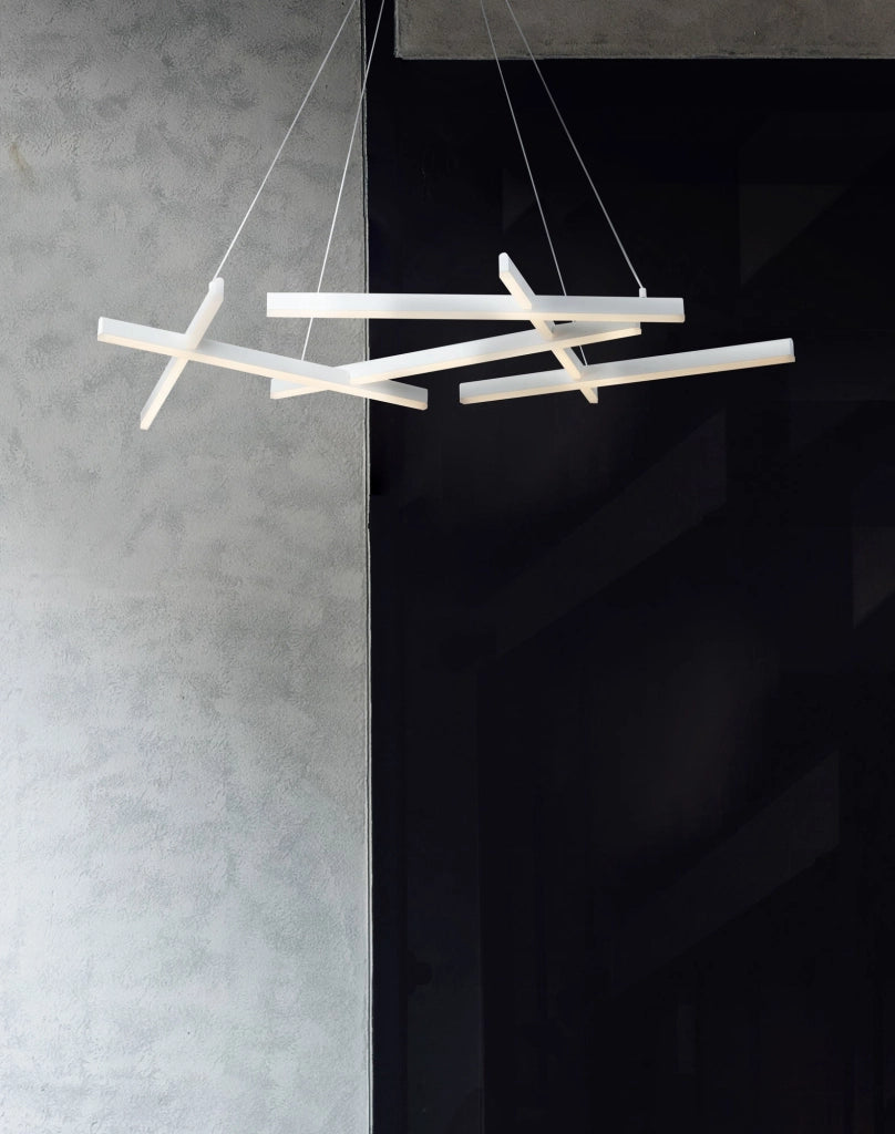 Lampada pendente Modern in Alluminio Line Bianco