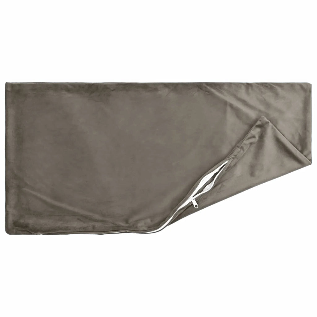 Cuscino con cuscino HEERLEN 2 pz Grigio Chiaro Velluto 923831