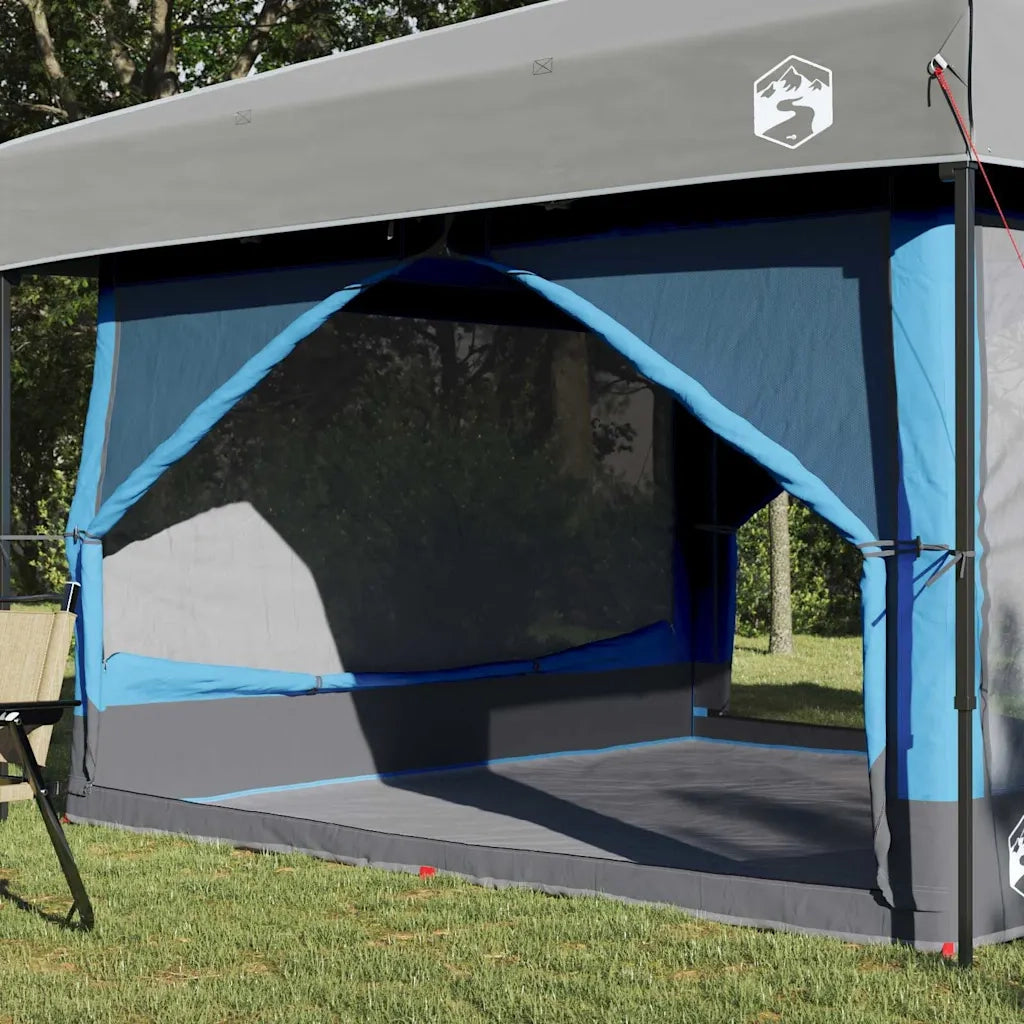 Tenda interna per 7 persone-Tenda da campeggio Blu e Grigio 300 x 300 x 250 cm