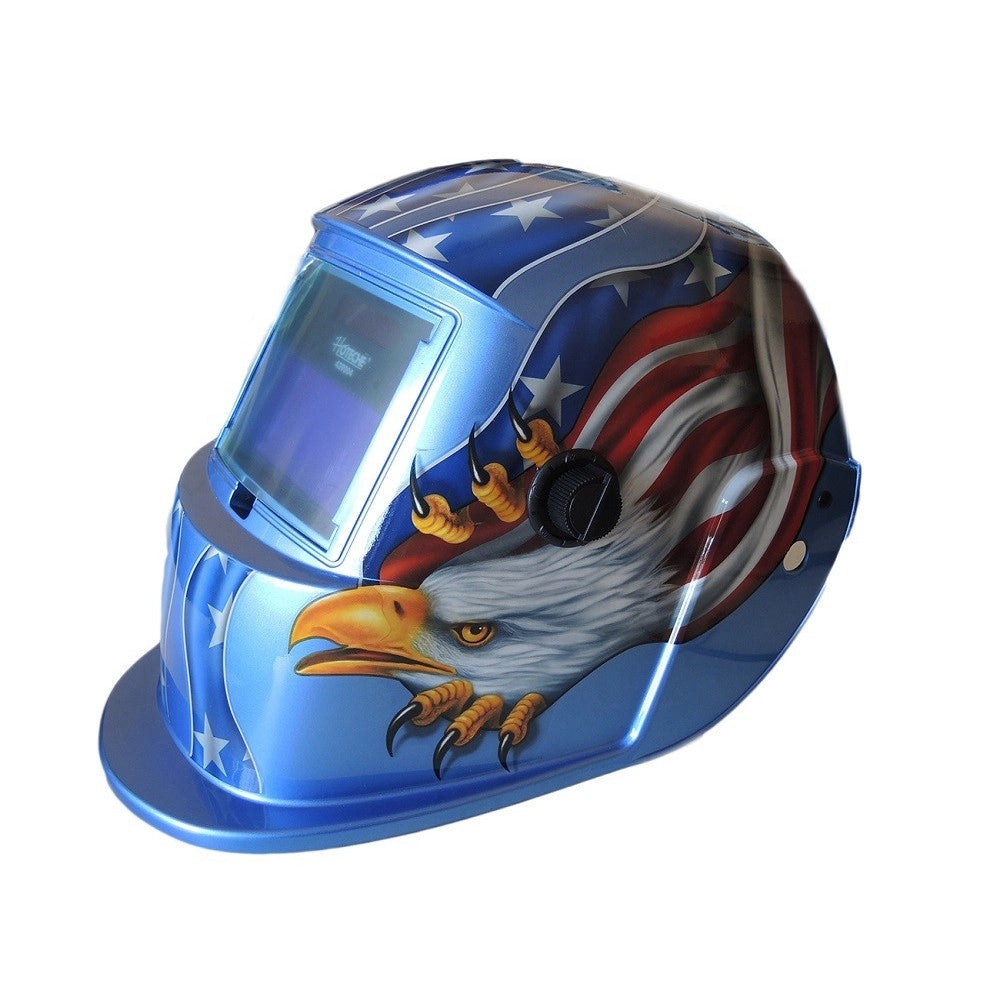 Trade Shop - Maschera Per Saldatura Casco Per Fabbro Protezione A Cristalli Liquidi 92x42mm -